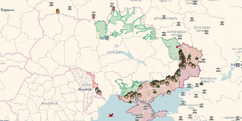 Онлайн-карта бойових дій в Україні: де точаться бої на 19.03.2023