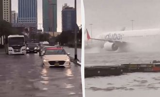 Пустынный Дубай ушел под воду из-за мощного ливня