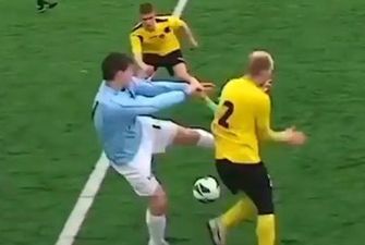 В Эстонии обезумевший футболист с ноги ударил соперника, а затем добил его мячом