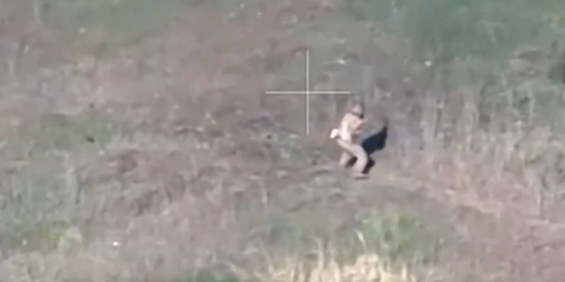 Дроны атаковали оккупантов прямо в поле – видео