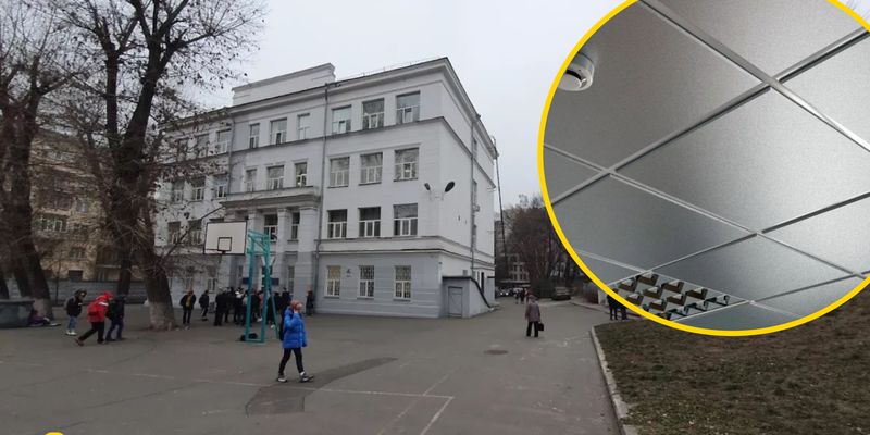 В киевской школе упал потолок во время уроков