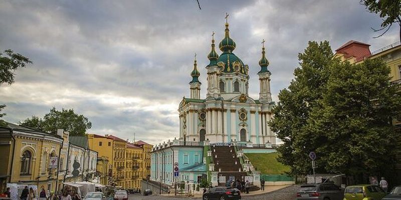 От 1880-х и до наших дней: Андреевская церковь в Киеве в разное время. Фото