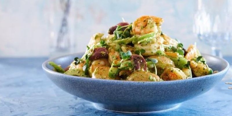Картофельный салат с креветками и маслинами: рецепт аппетитного салата
