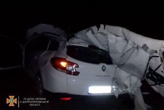 На Днепропетровщине легковушка влетела в грузовик: погибли две женщины и ребенок, еще трое в больнице