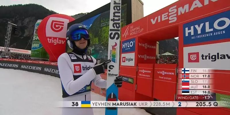 Марусяк второй раз за неделю побил рекорд Украины по дальности прыжков с трамплина