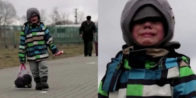 Одинокий плачущий мальчик на польской границе заставил весь мир содрогнуться