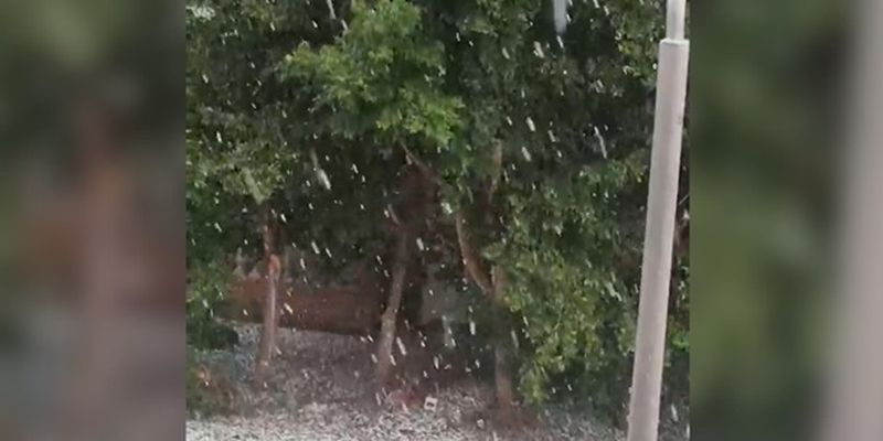 В Хургаде выпал снег с градом