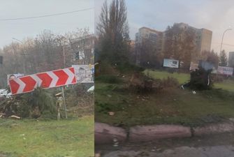 ДТП в Ужгороде: пьяный водитель сделал "кувырок" и налетел на объездной круг