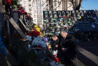 Туск з Порошенком у Києві вшанували пам’ять Героїв Небесної Сотні