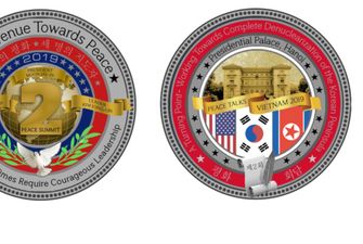 У Трампа выпустили юбилейные монеты ко второму саммиту с Кимом