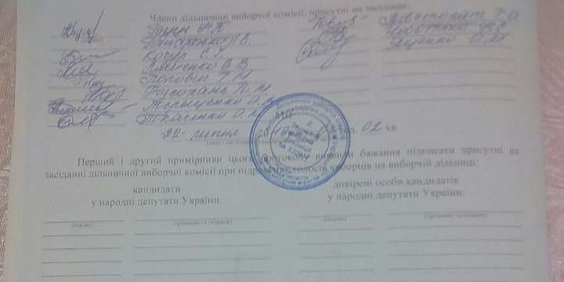 На Полтавщині члени виборчих дільниць заповнювали протоколи майбутнім числом