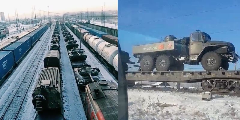 В TikTok пачками появляются видео, как Россия перебрасывает войска из Сибири к границе Украины