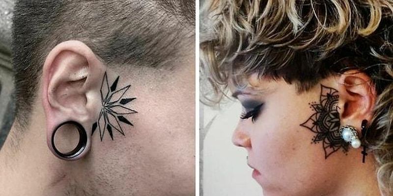 69 лучших идей тату на ушах, которые убедят вас наконец-то сделать татуировку