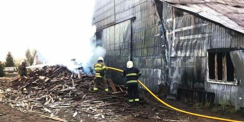На Закарпатье произошел масштабный пожар: огонь тушили два часа