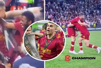 Футболіст Роми вдарив партнерів після перемоги в Лізі конференцій ВІДЕО
