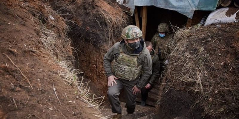 Зеленский посетил позиции ВСУ на Донбассе