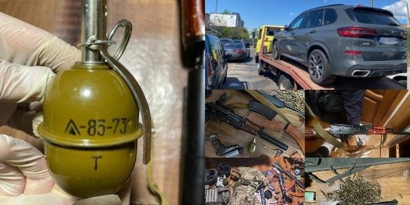 В Киеве задержали воров элитных авто: у мужчин нашли оружие и военное снаряжение