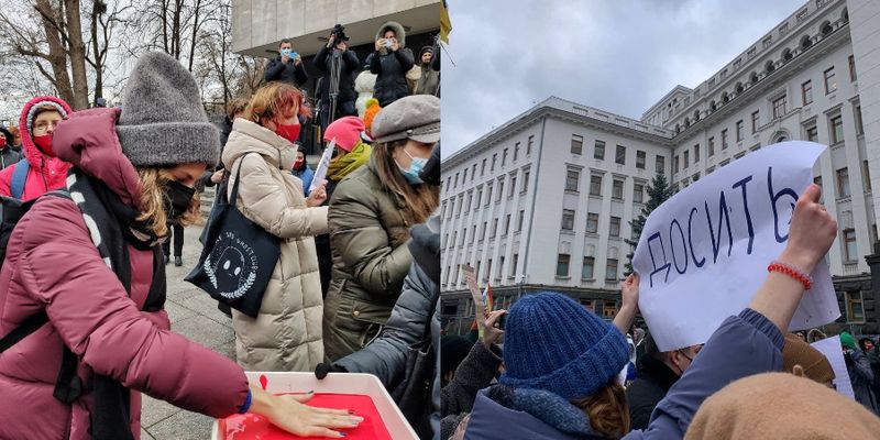 "Б'є - значить сяде": у Києві пройшла акція на підтримку Стамбульської конвенції
