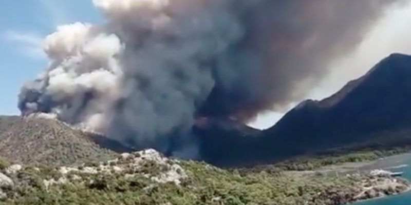 На турецькому курорті Мармарис спалахнула масштабна лісова пожежа