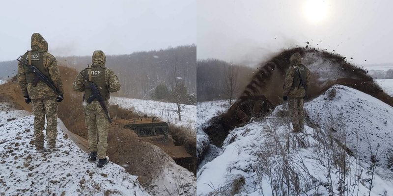 На границе с РФ украинские пограничники безостановочно роют окопы, появилось видео 