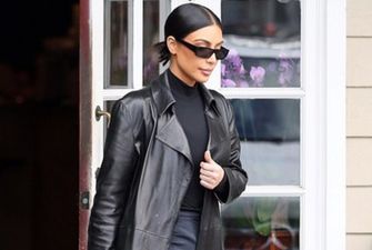 «Вместо брюк»: Ким Кардашьян носит легинсы в одном тоне с верхней одеждой