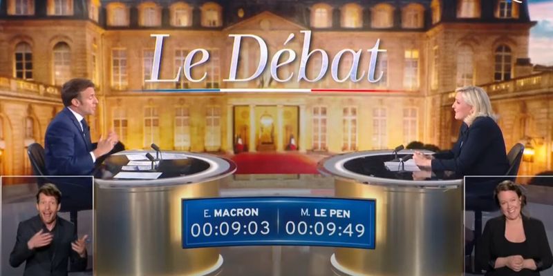 Во Франции прошли теледебаты Макрона и Ле Пен: кто победил в схватке