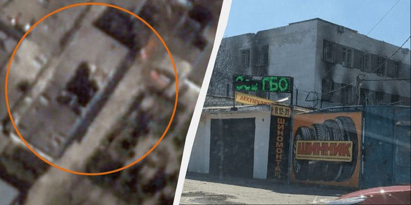 Обвалилась крыша, здание выгорело: появились фото центра связи ЧФ России после атаки ВСУ