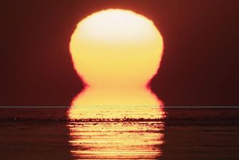 "Перевернутое" солнце: в США заметили странное природное явление. Фото