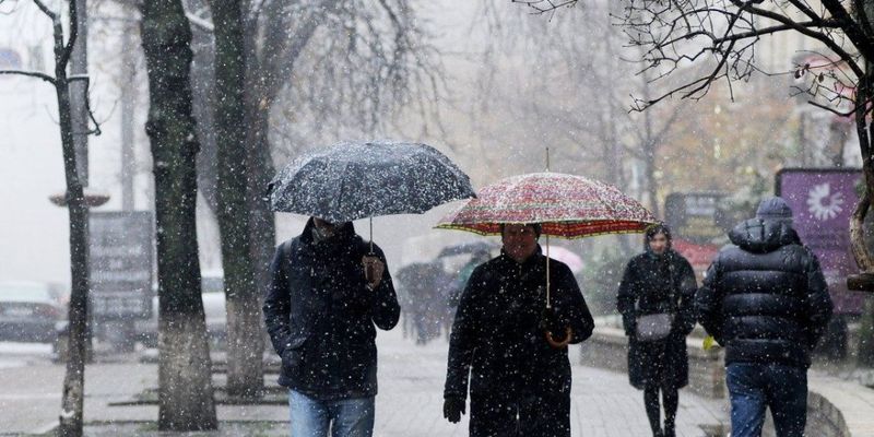 Завтра в Украине местами пройдет мокрый снег