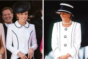 Герцогиня Кейт повторила образ Дианы на церемонии Ордена Подвязки