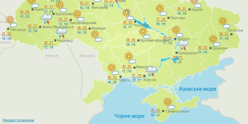 С погодой повезет не всем: синоптики дали прогноз на День Независимости Украины