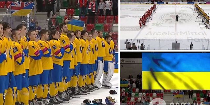 Сборная Украины перед расстроенными поляками спела гимн после победы в квалификации ОИ-2026 по хоккею. Видео