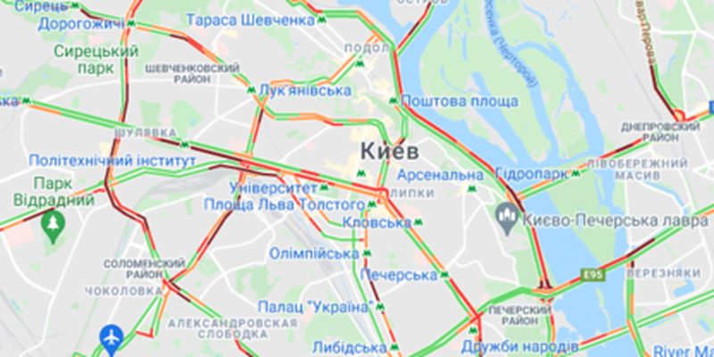 Киев стоит в утренних пробках: где парализовало движение 19 октября