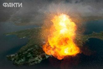 В Гвардейском в Крыму попадание в нефтебазу, Крымский мост перекрыт