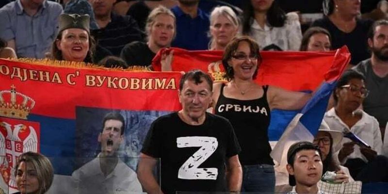 Заборона не спрацювала: на матчі Australian Open опинився вболівальник із символом агресії Росії