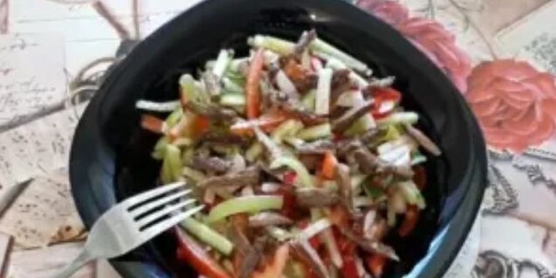 Рецепт невероятного салата с мясом и овощами