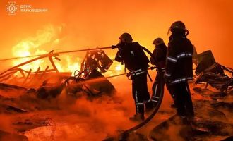 В Харькове более пяти часов тушили пожары, вызванные ударом "шахедов" - ГСЧС