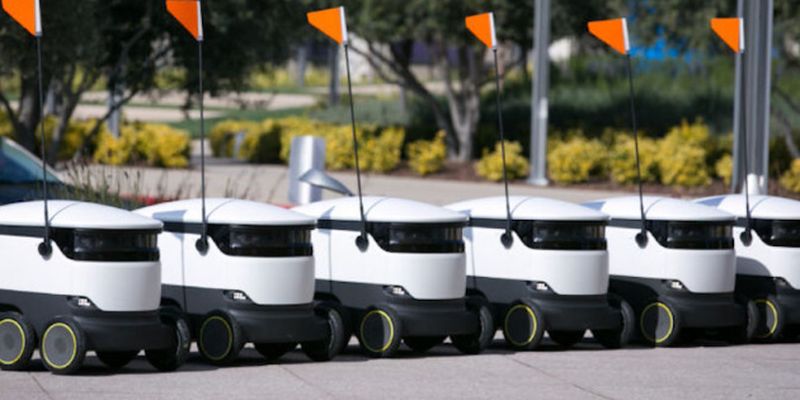 В кампусе университета США роботы-курьеры будут доставлять еду