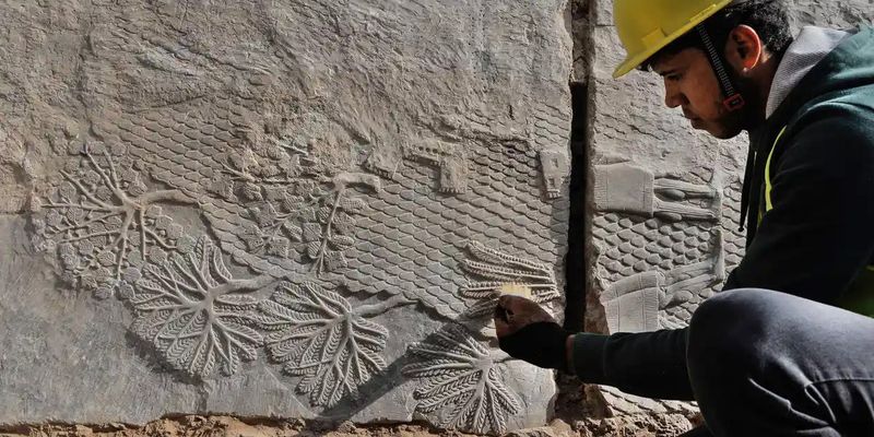 Разрушили террористы. Во время реставрации в Ираке обнаружили наскальные изображения возрастом 2700 лет