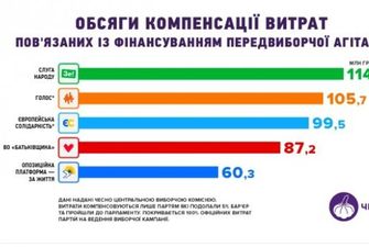 Скільки компенсації отримали партії за участь у виборах: інфографіка