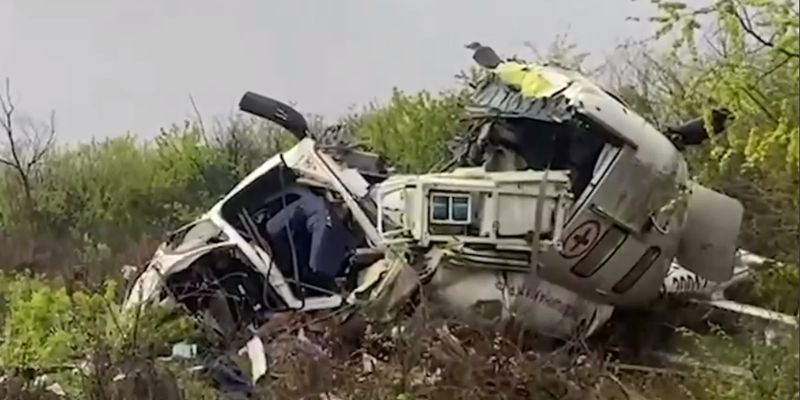В Волгоградской области РФ упал вертолет санавиации: погиб пилот