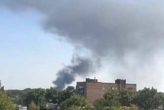 Под Донецком сильный пожар