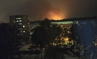 В Киеве огонь охватил пентхауз - пожар видно издалека: фото и видео