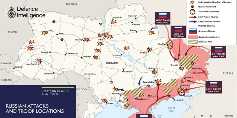 На линии фронта - без перемен: обновленная карта боевых действий в Украине