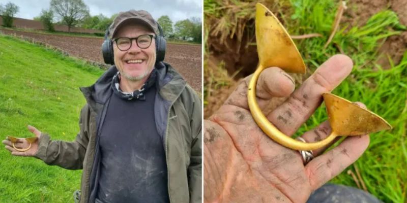 Обеспечил себя до конца жизни: мужчина нашел в поле 3000-летнюю золотую застежку