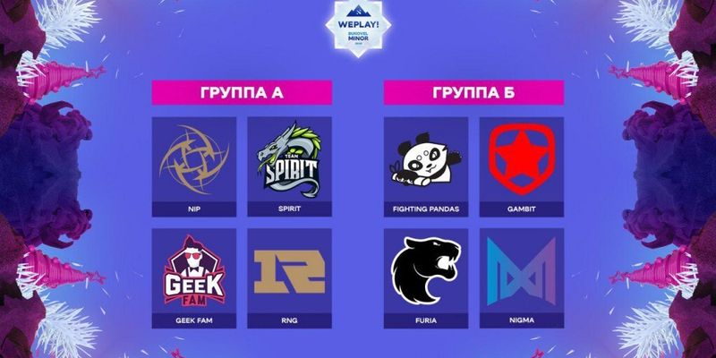 Gambit Esports попали в группу к Nigma, FURIA и Fighting Pandas на Миноре