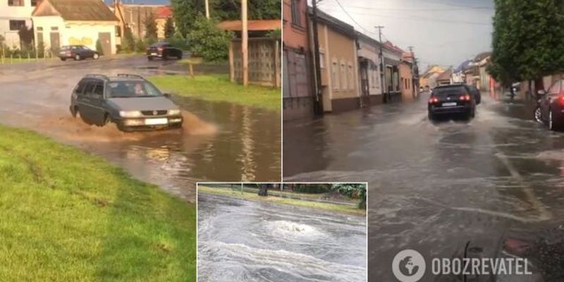 Мукачево затопило из-за сильного ливня: улицы ушли под воду
