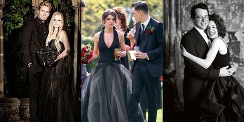 Выйти замуж в черном: 5 знаменитостей, которые отказались от белого платья/Как сложилась судьба звезд, проигнорировавших свадебные традиции