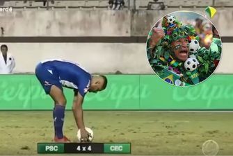 Бразильский футболист исполнил самый нелепый пенальти в истории