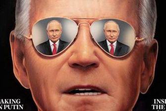 На обложке Time в очках Байдена отразили Путина